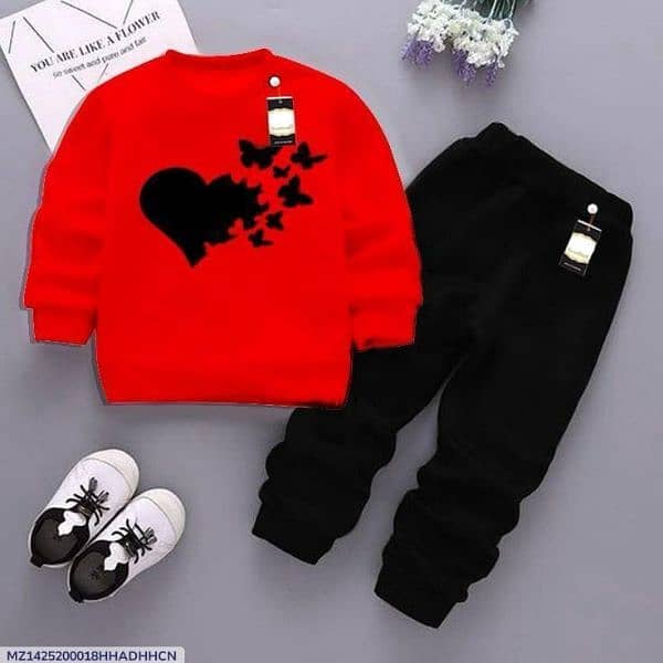 Stylish fleece printed tracksuits set for boys&girls+ free deliverey 3