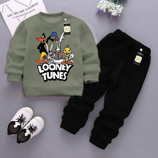 Stylish fleece printed tracksuits set for boys&girls+ free deliverey 6