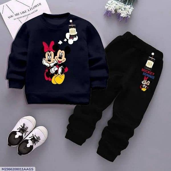 Stylish fleece printed tracksuits set for boys&girls+ free deliverey 7