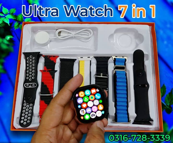 Ultra Smart Watch Multi Color Straps 0