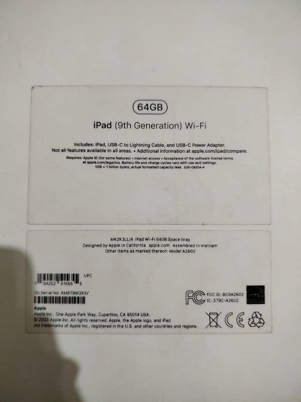 9th generation iPad 64gb ram issue available for parts 1