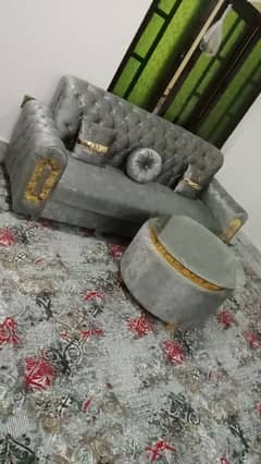 3 seater sofa and table