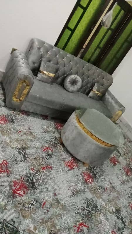 3 seater sofa and table 0