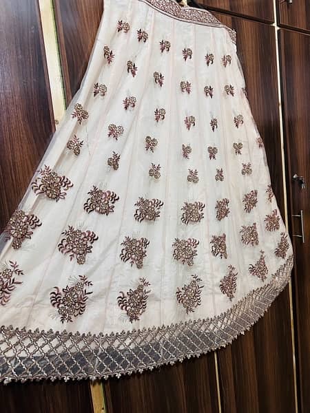 stitched 3 pc lehenga cream color 1