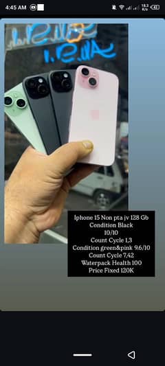 Iphone 15 Non pta jv 128 Gb