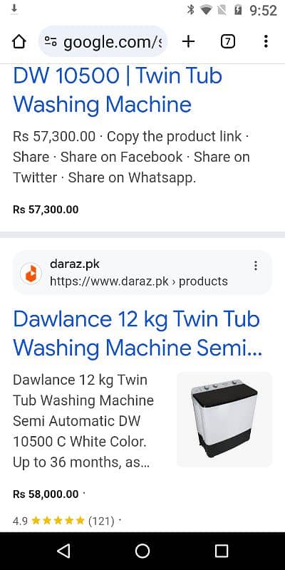 Dawlance fully jamboo size washing machine Semiautomatic capacity 12kg 7