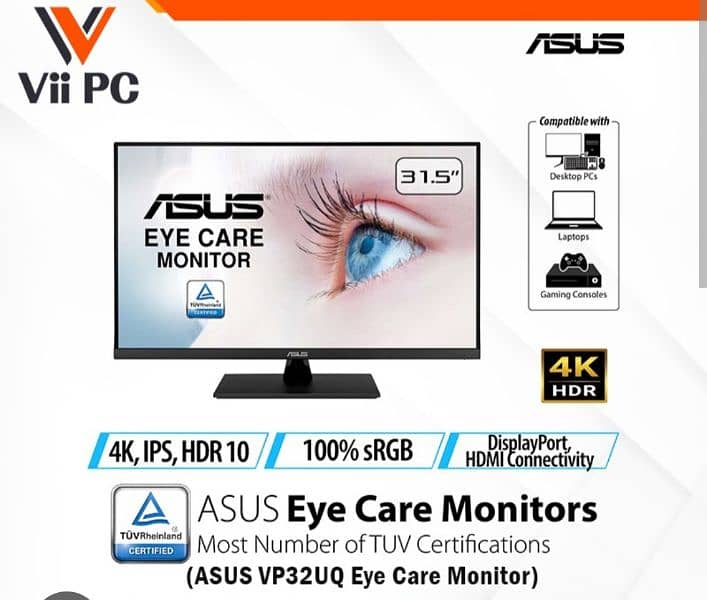 32" LED MONITOR 4K ASUS 9