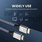 5 Meter )PowerBear 8K HDMI Cable Braided Nylon & Gold Connectors 19