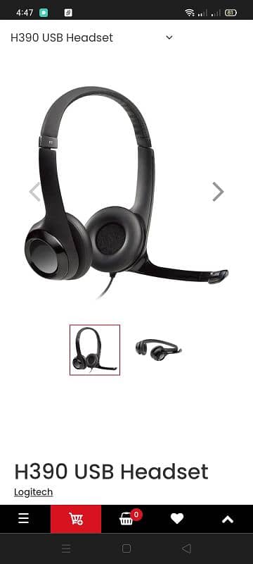 Logitech Noice Cancellation HeadPhones 6