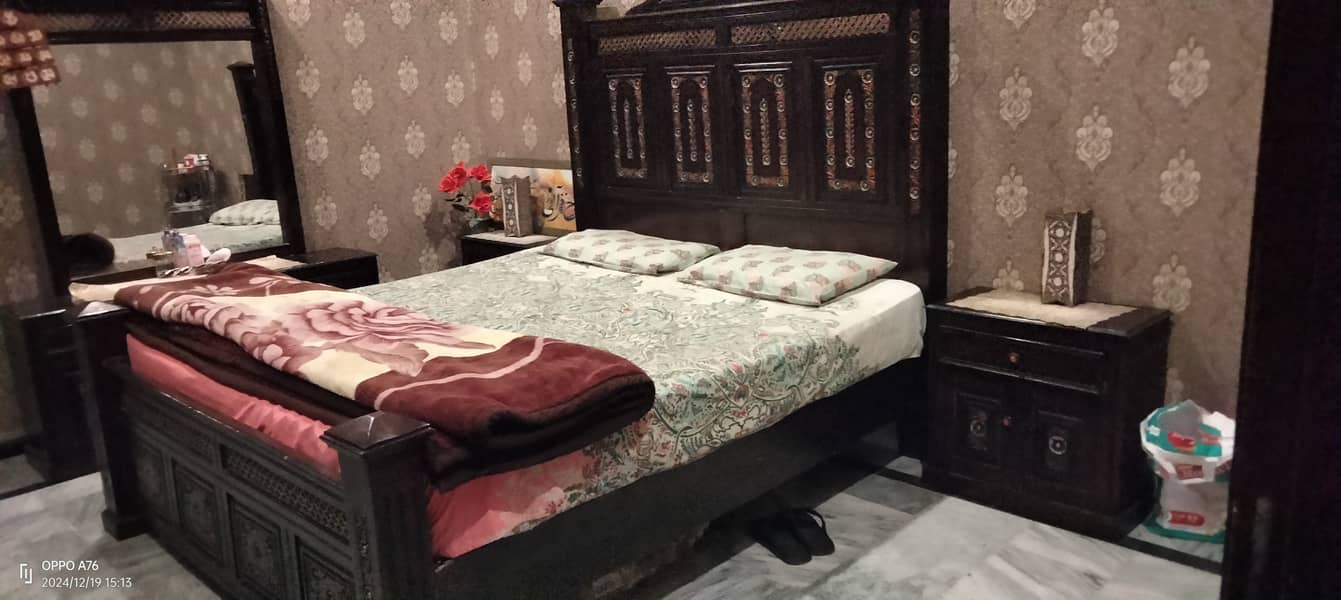 Wooden double bed 1