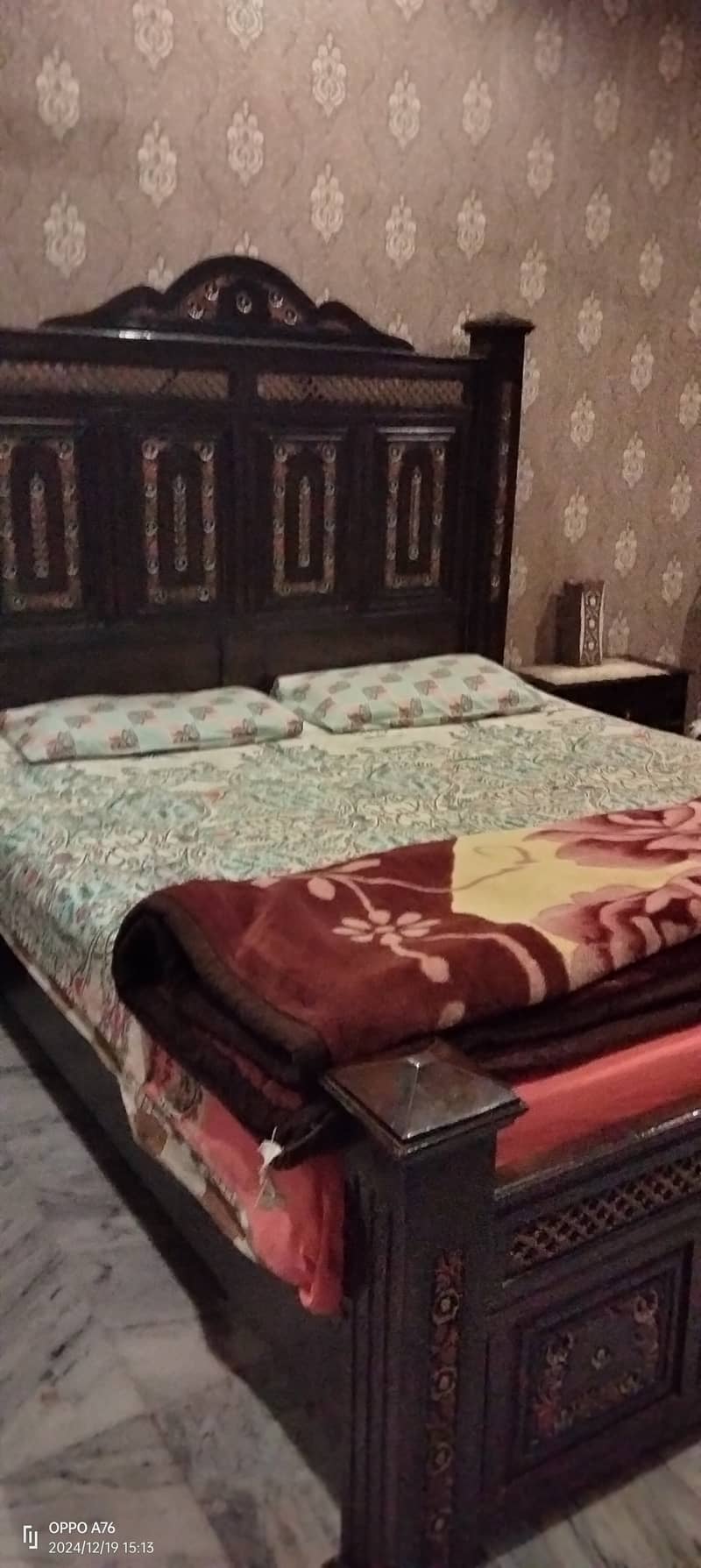 Wooden double bed 4