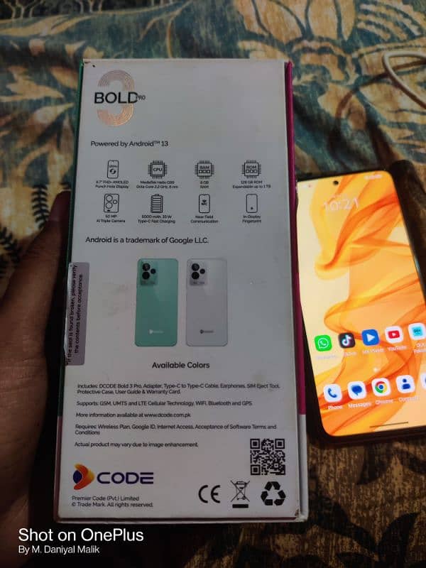 Dcode Bold 3 pro 8/128 complete box 6