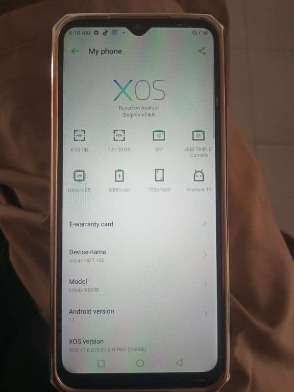 infinix ho10s 6/128 7