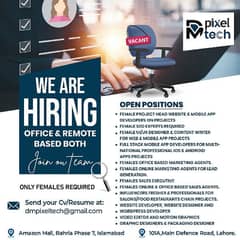 Required Female/Male Urgently SEO/Ai Experts( Female Developers )