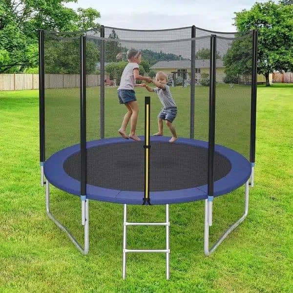 Trampoline With Safety Net And Ladder For Kids - 8 FT 0