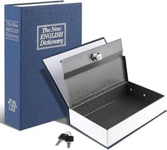 Dictionary Metal Secret Safe Lock Box,Hidden Safe Box with Key Lock