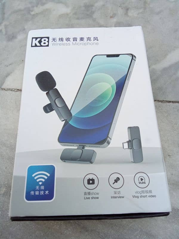 K8 Wireless Microphone - High-Quality Noise Cancellation 0