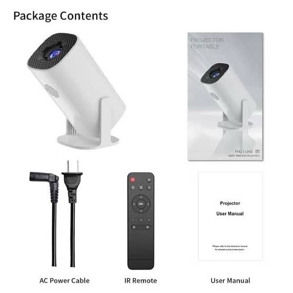 Android Projector ( 120” Display ) 4K HDR , P30 portable projector 3