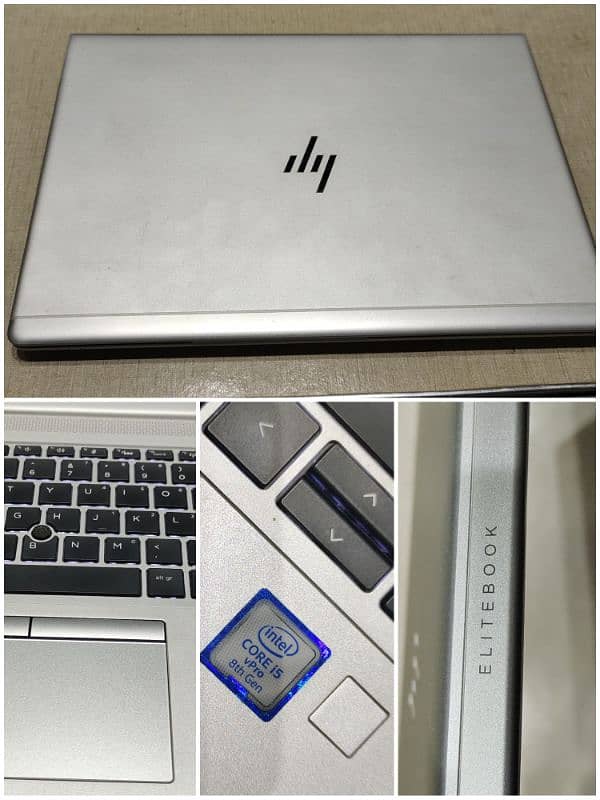 HP Elite book in new logo  i5 8gen.  8 gb ram 256 gb SSD hard 0