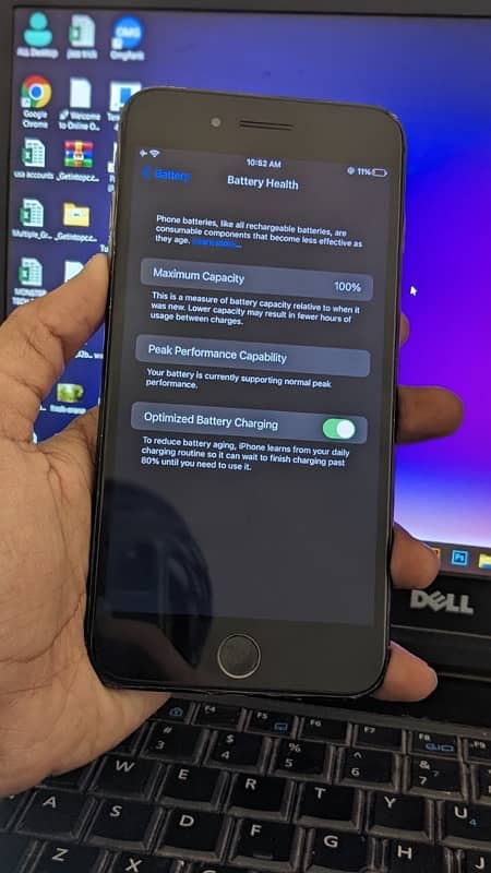 Iphone 7plus 32gb nonpta battery health 100% fingerprint 7