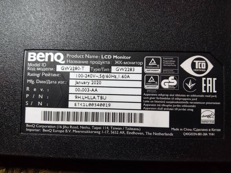 BENQ 22" frameless LED 4k supported with spk (w3121730728) 7