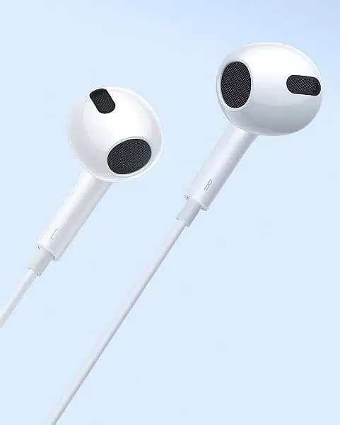 Baseus Encok 3.5mm lateral in-ear Wired Earphone H17 White/ Handsfree 3