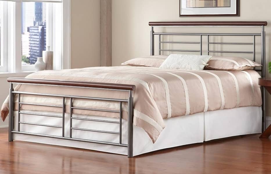 Iron bed - Iron Bed Dressing Side Table - Double bed - Bed Furniture 18