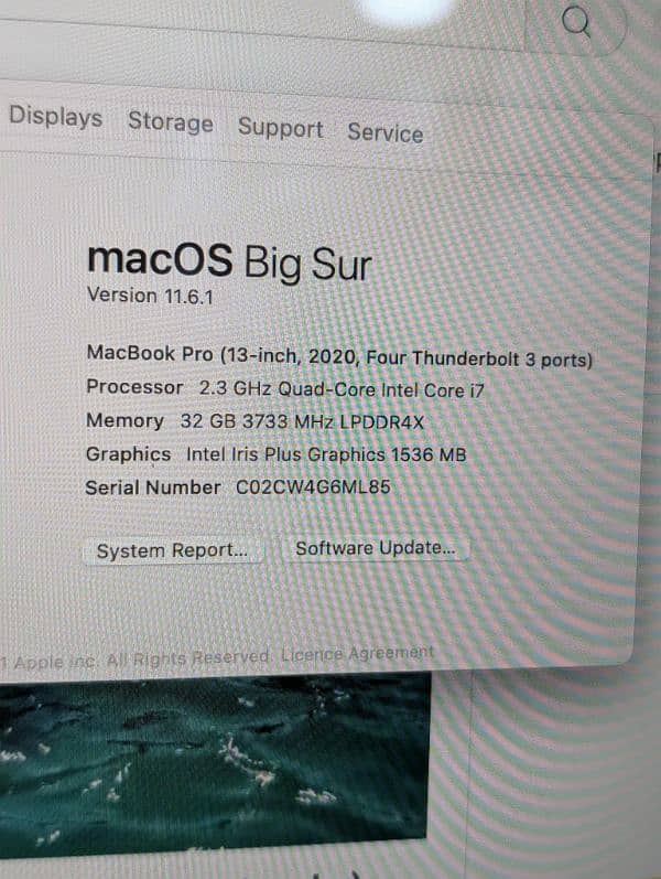 Apple MacBook Pro 2020 Core i7 Quad Core Processor  32GB Ram 5