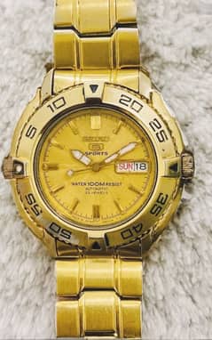 Seiko 5 Sports 23 Jewels Golden Dial 1980