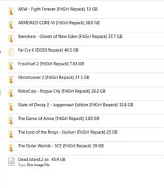 PC GAMES SETUPS VERY CHEAP RS. 5 PER GB