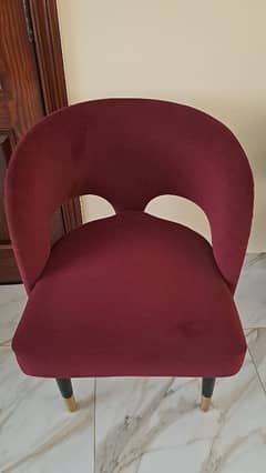 solid wood velvet chair single