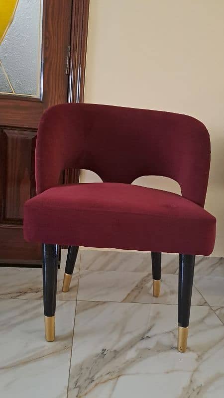 solid wood velvet chair single 1