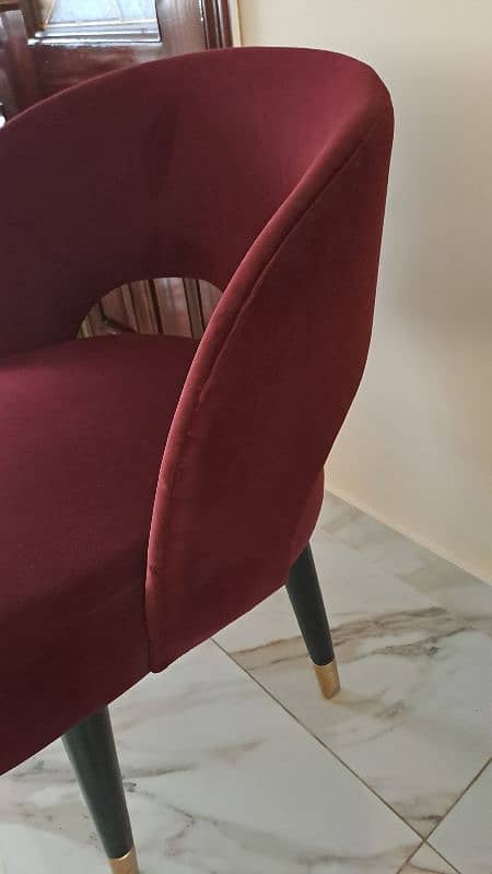 solid wood velvet chair single 2