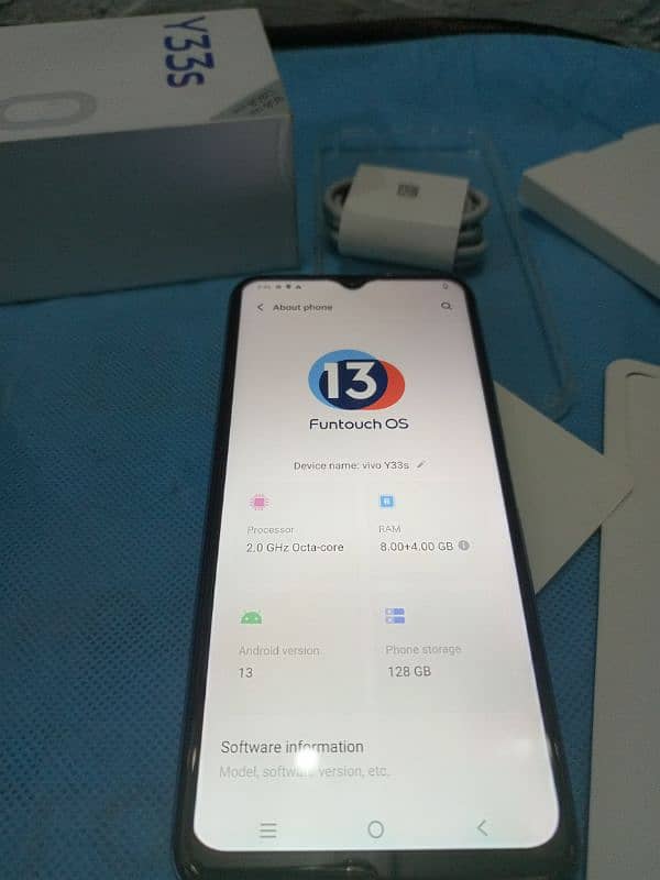 vivo y33s full box no open 8+4 128gb exchange any mobile 2