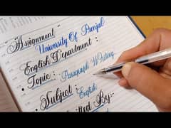 Handwriting Assignment work