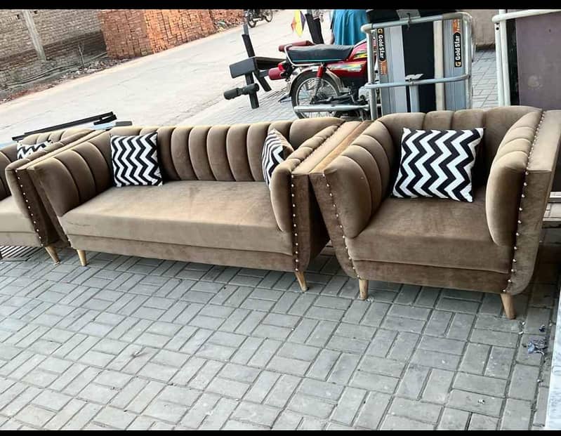 L shape sofa set / Corner sofa / Velvet sofa / L Shape sofa for sale 8