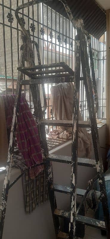 folding metal ladder almost 7.5 feet size good condition 1