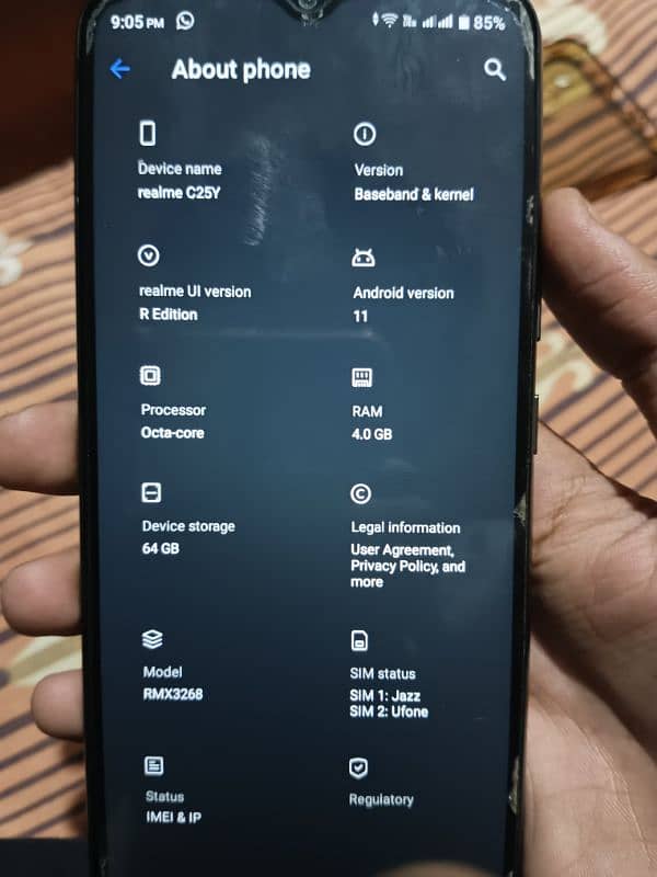 Realme C25Y 4/64, 10/10 condition with complete set only home used 9