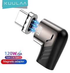 KUULAA 120W Magnetic Elbow for all Cell Mobile Phone Tablet USB Type C