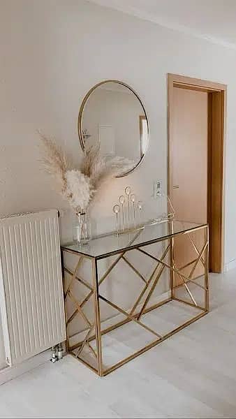 Sunset Mirror -Console Table - Golden Konsole- Standing Mirror- Mirror 15