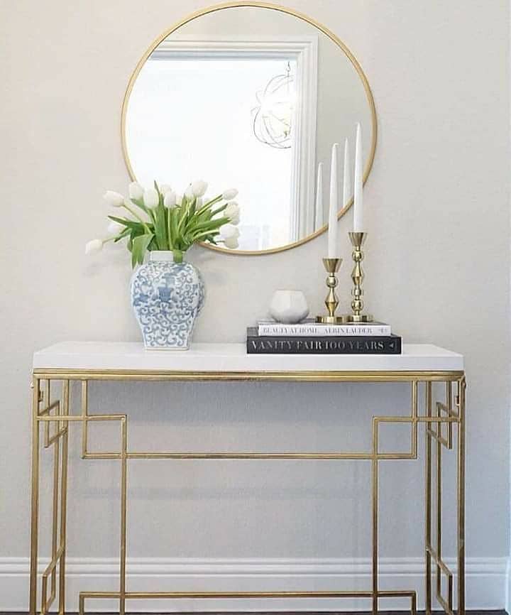 Sunset Mirror -Console Table - Golden Konsole- Standing Mirror- Mirror 16