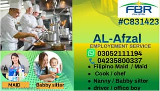 Maids / House Maids / cook / Nanny , chef / Baby Sitter maid available