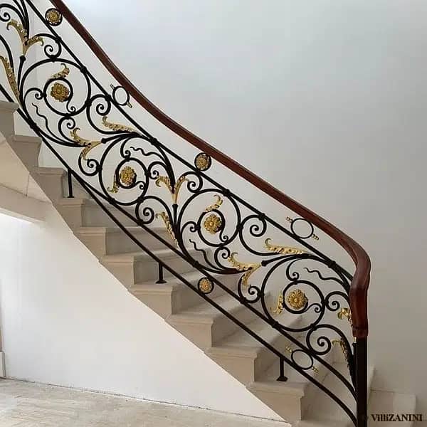 Stairs railing design -Grills-Safety Grill Laser Cut Design -interior 4