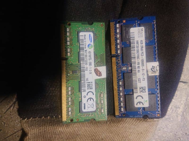 ddr 3 4gb + 4gb 2 ram total 8gb orejnal ram urjent sell 1