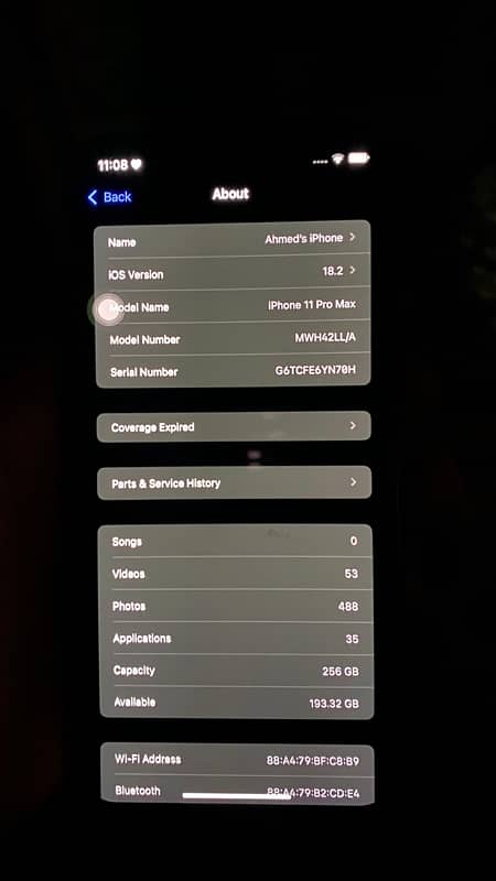 Iphone 11 pro max 256gb jv 8