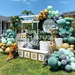 Birthday party services,Event planners, Balloon decore,Bridal Shower*F