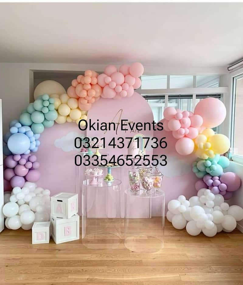 Birthday party services,Event planners, Balloon decore,Bridal Shower*F 7