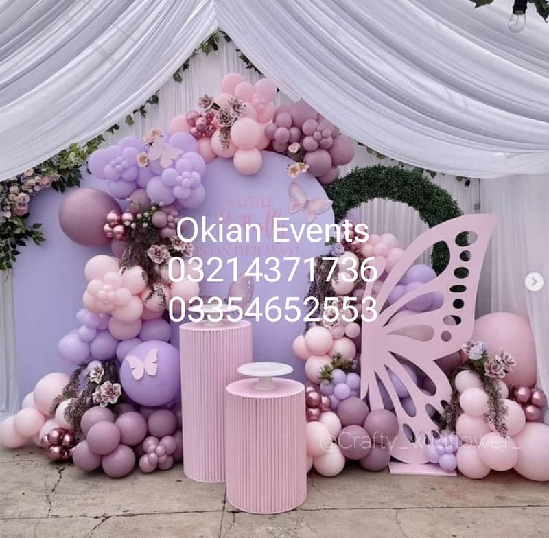 Birthday party services,Event planners, Balloon decore,Bridal Shower*F 8