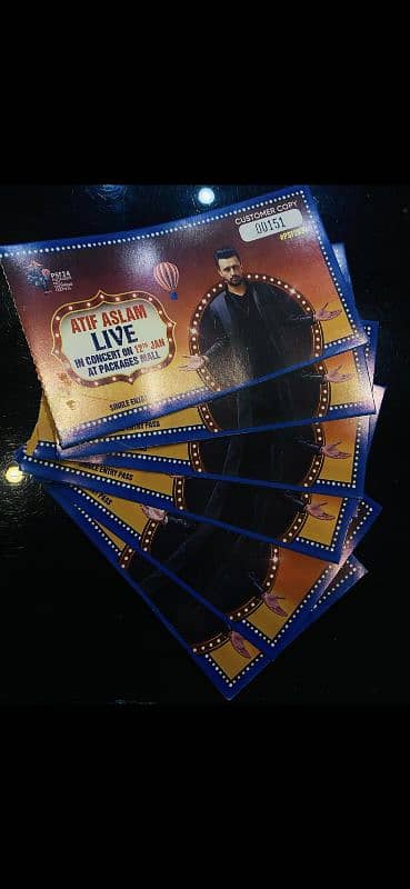 Passes For Atif Aslam Concert In Packages Mall Lahore 0