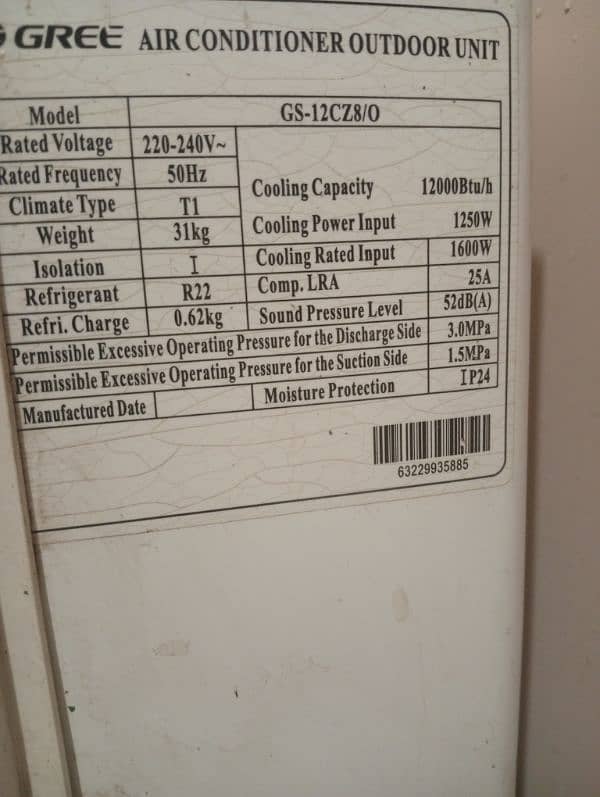 GREE 1 TON, NON INVERTER AC MINT CONDITION 3